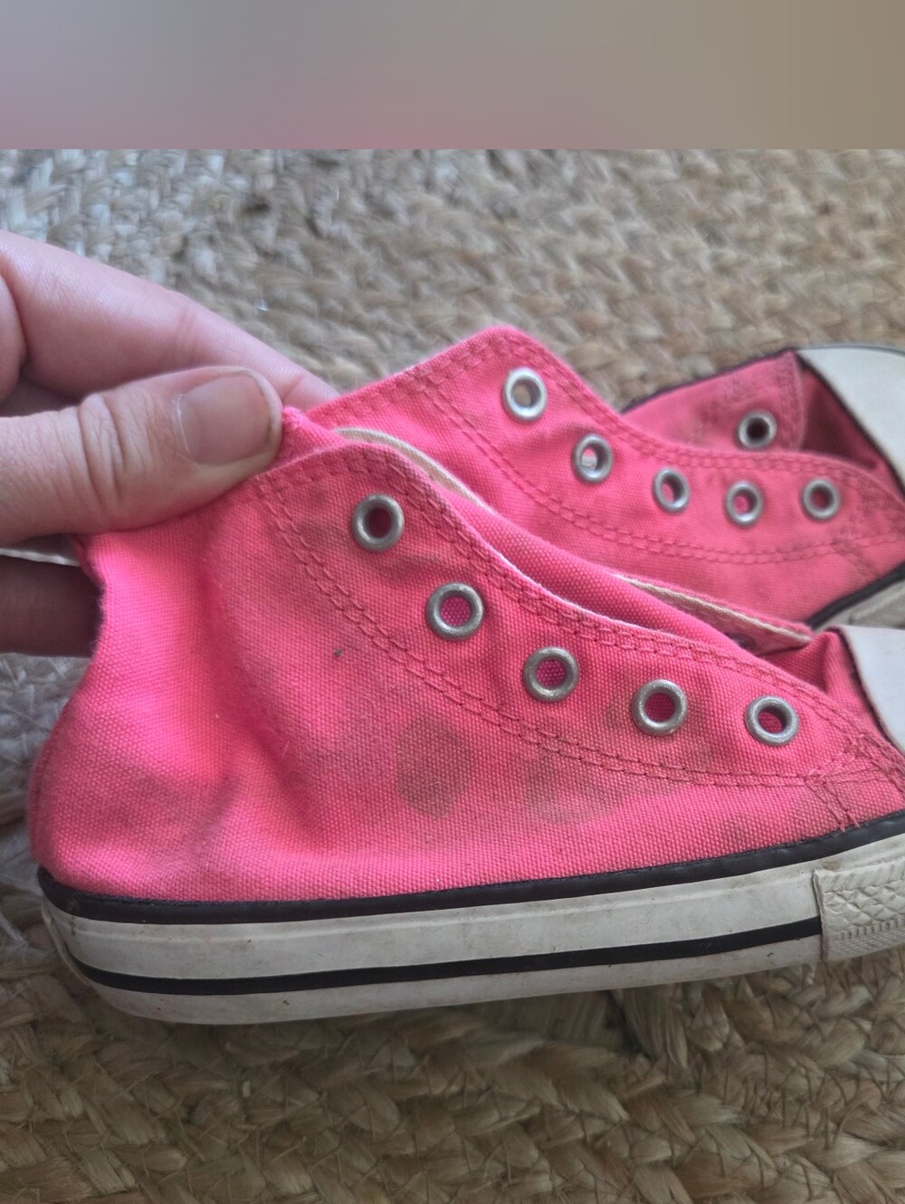Converse Kids Hot Pink Canvas High-Top Sneakers Toddler Size 8